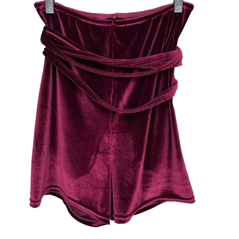 Solstice Intimates High Waist Wrap Tie Red Velvet Shorties XL - Picture 4 of 7
